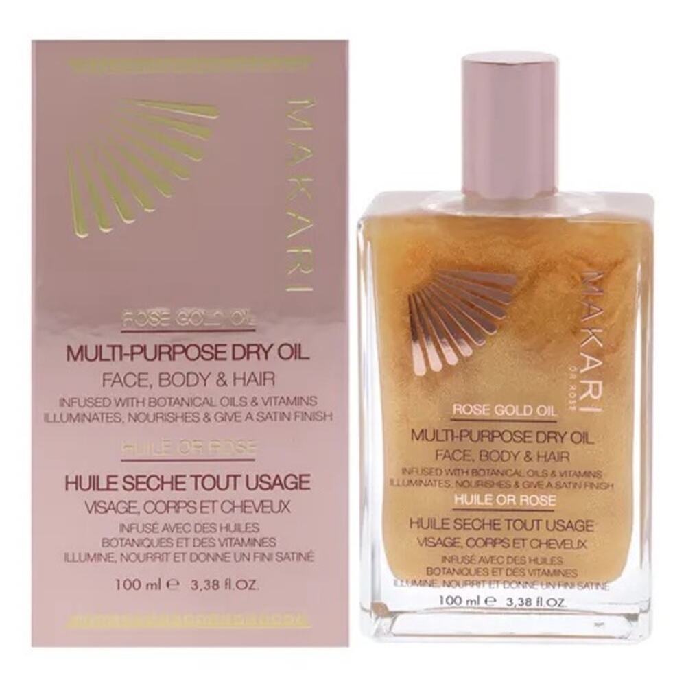 NEW! Makari 24K Rose Gold Multi-Purpose Dry Oil Satin finish & Illuminates skin